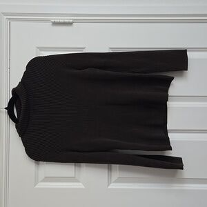Chico's Dark Brown Ribbed Turtleneck Sweater